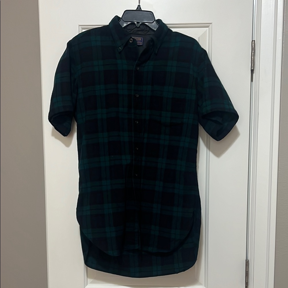 Men's Pendleton Navy and Green Plaid Shirt